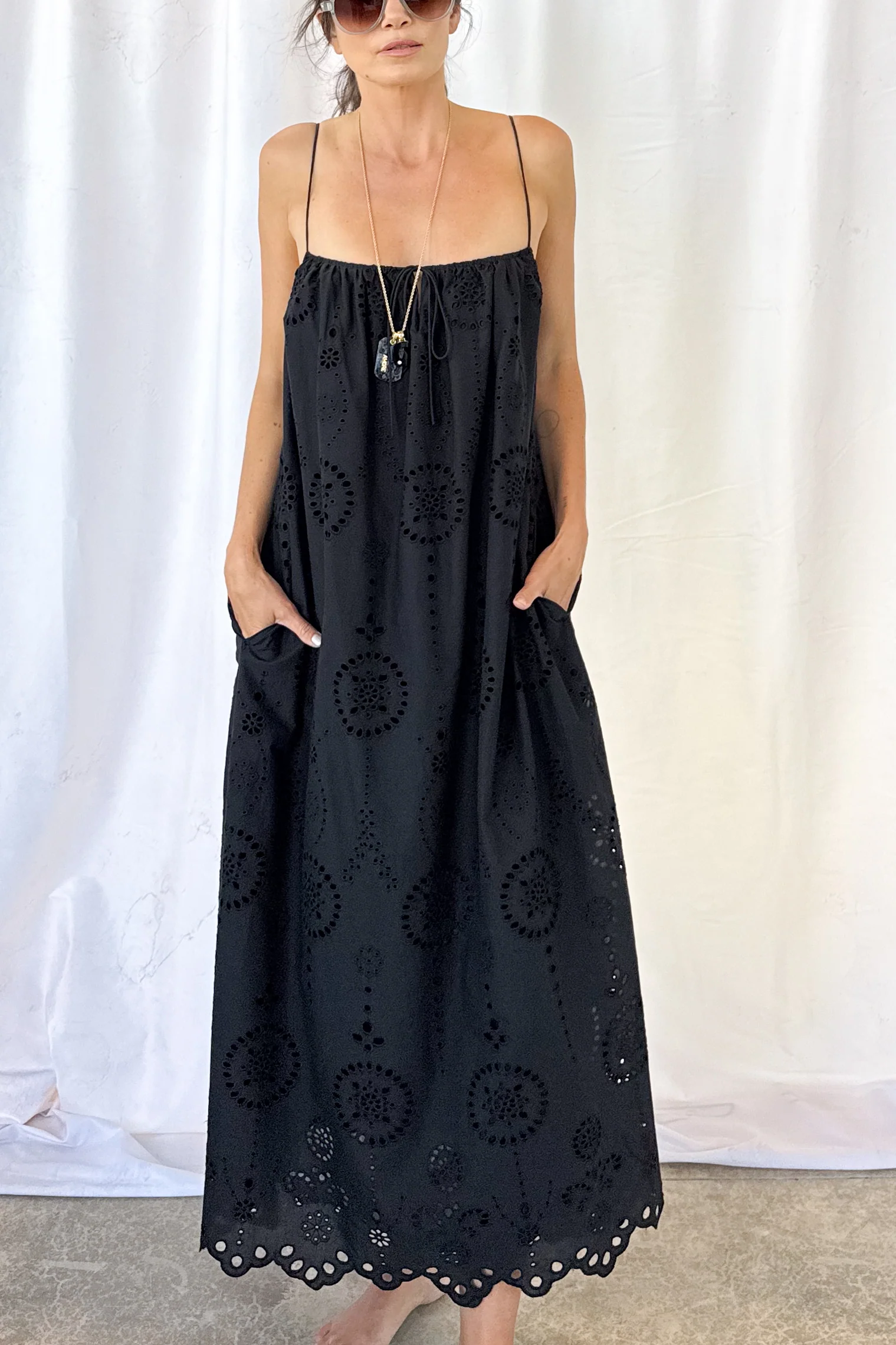 Broderie Midi Dress - Image 3