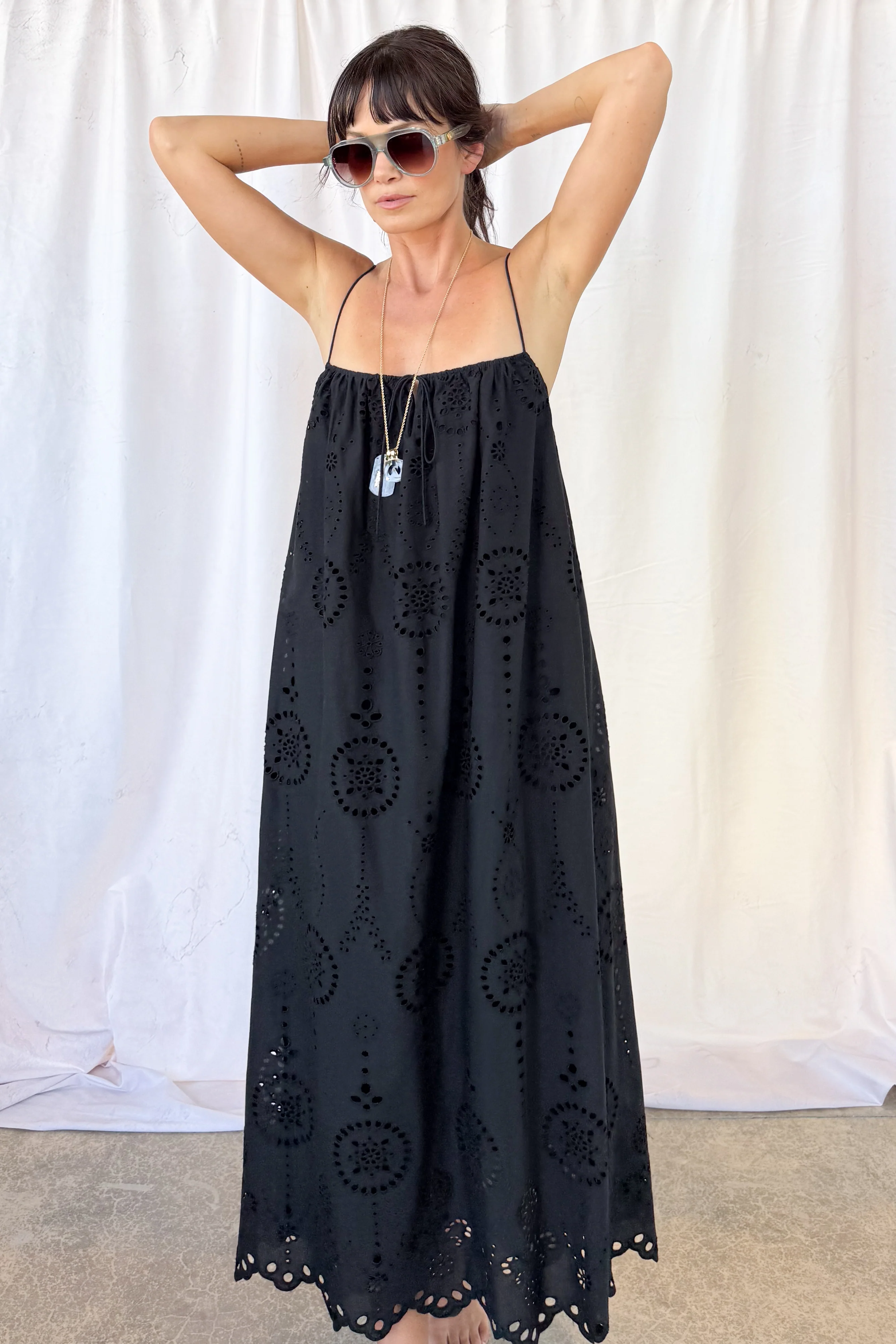 Broderie Midi Dress - Image 4