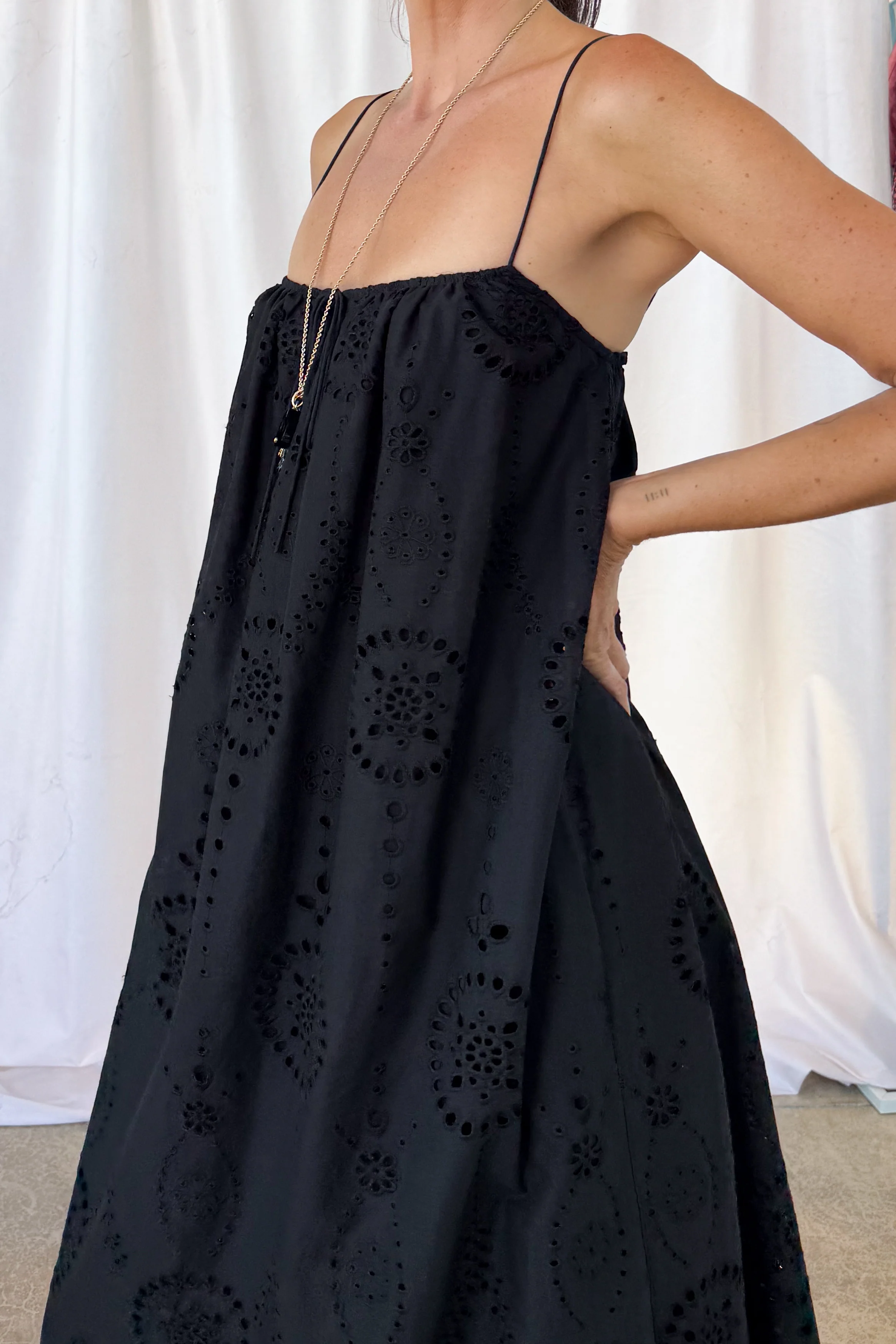 Broderie Midi Dress - Image 5