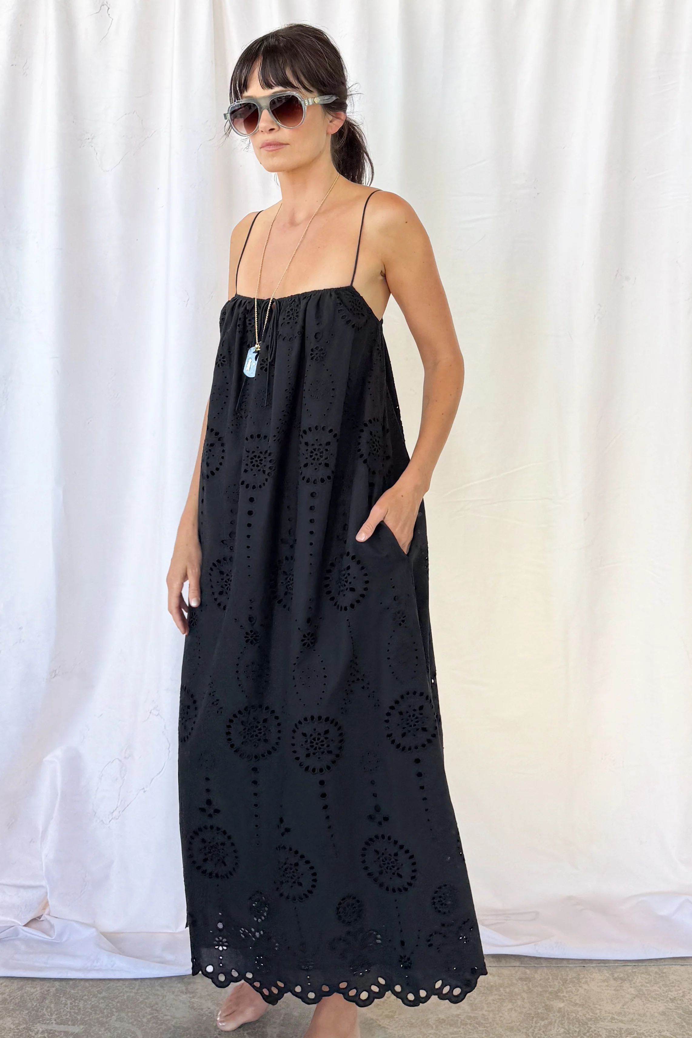Broderie Midi Dress - Image 6