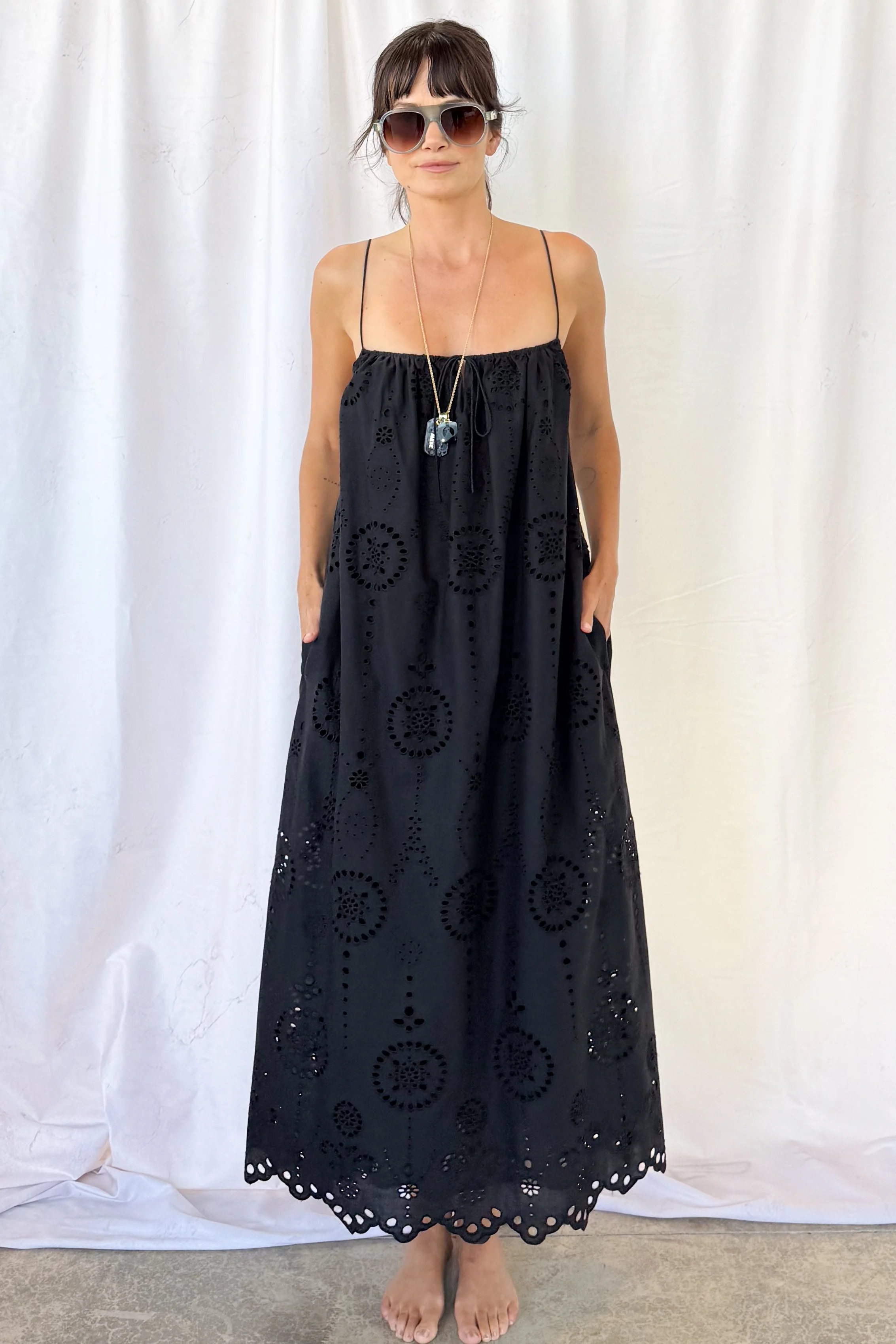Broderie Midi Dress - Image 7