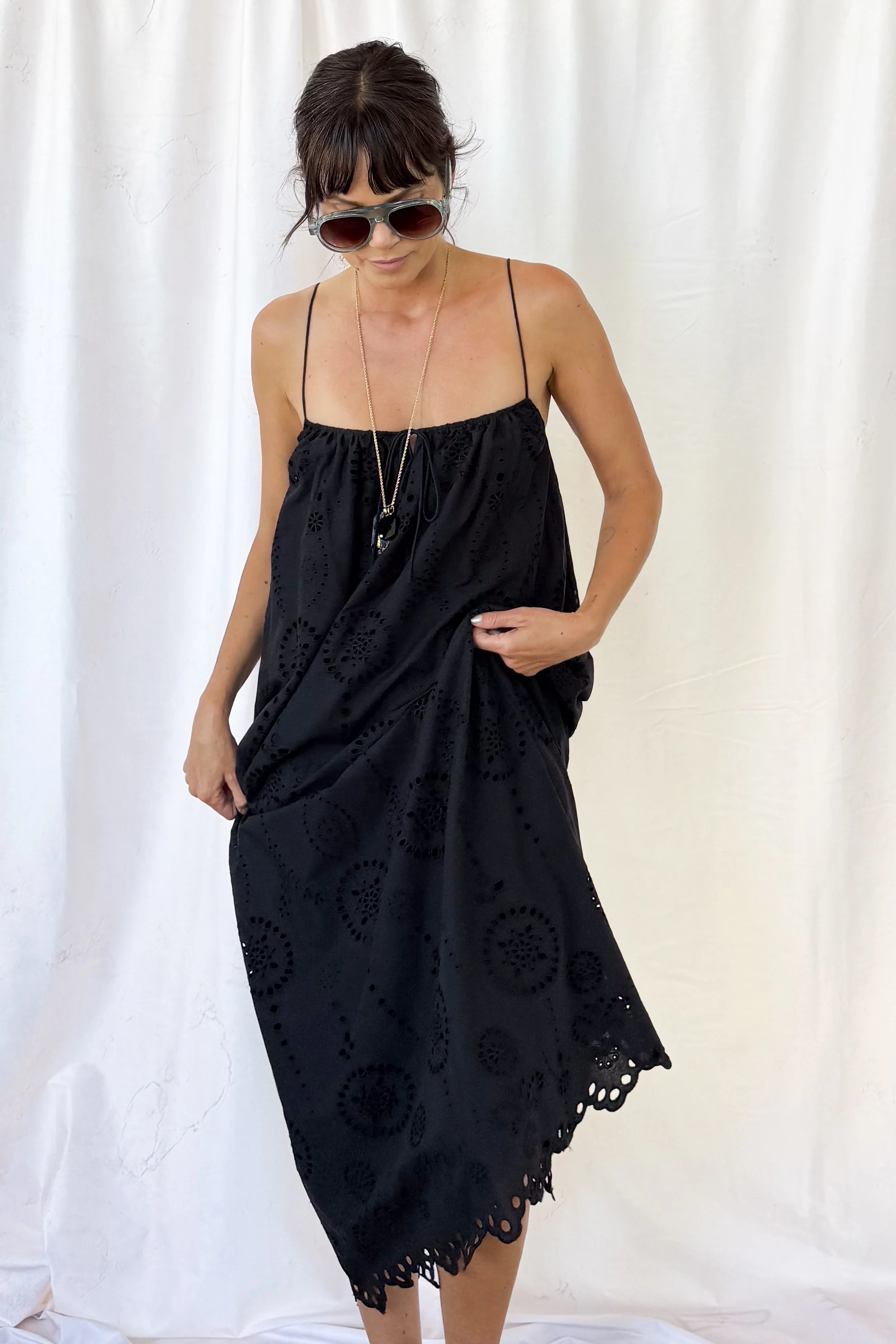 Broderie Midi Dress - Image 8