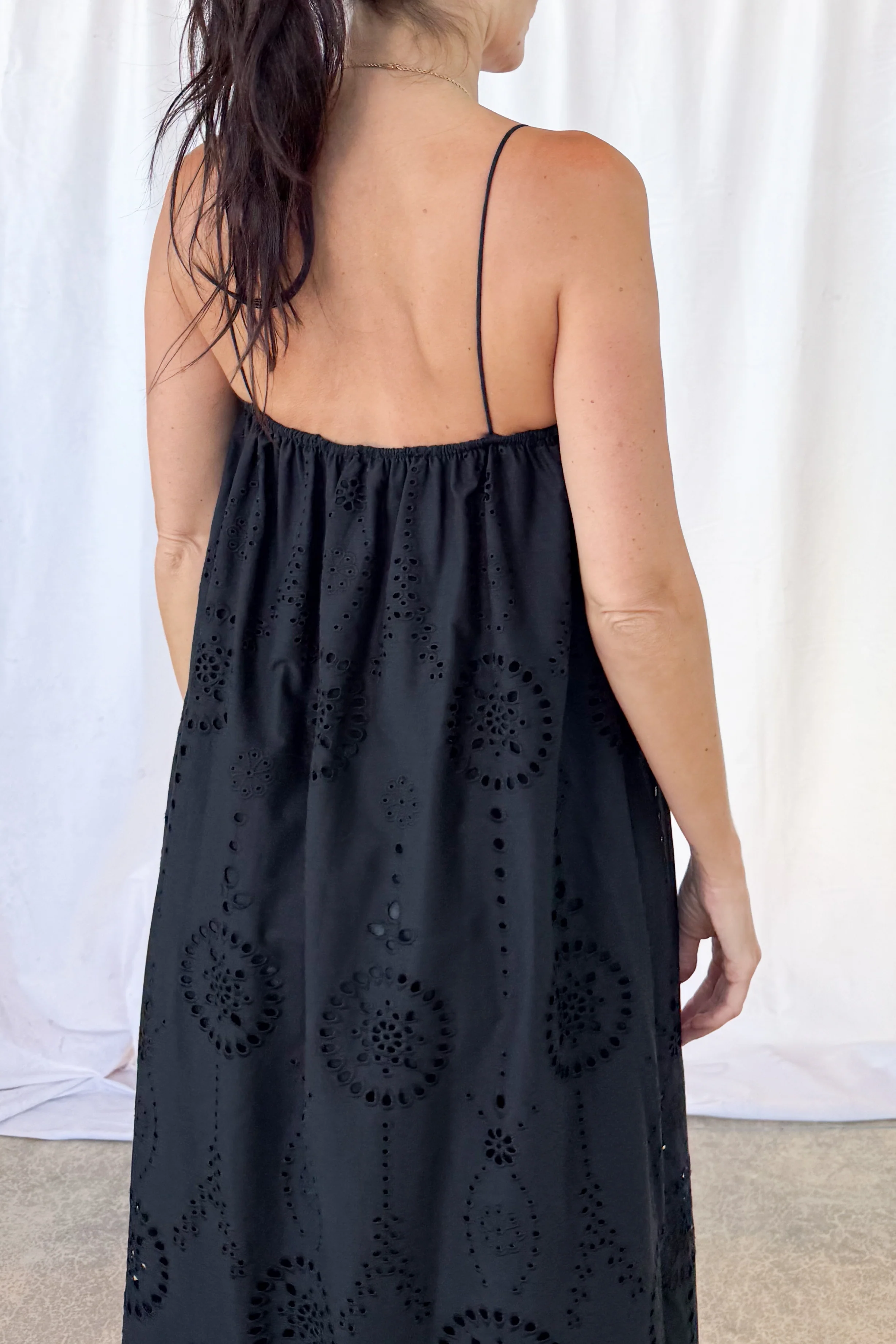 Broderie Midi Dress - Image 9