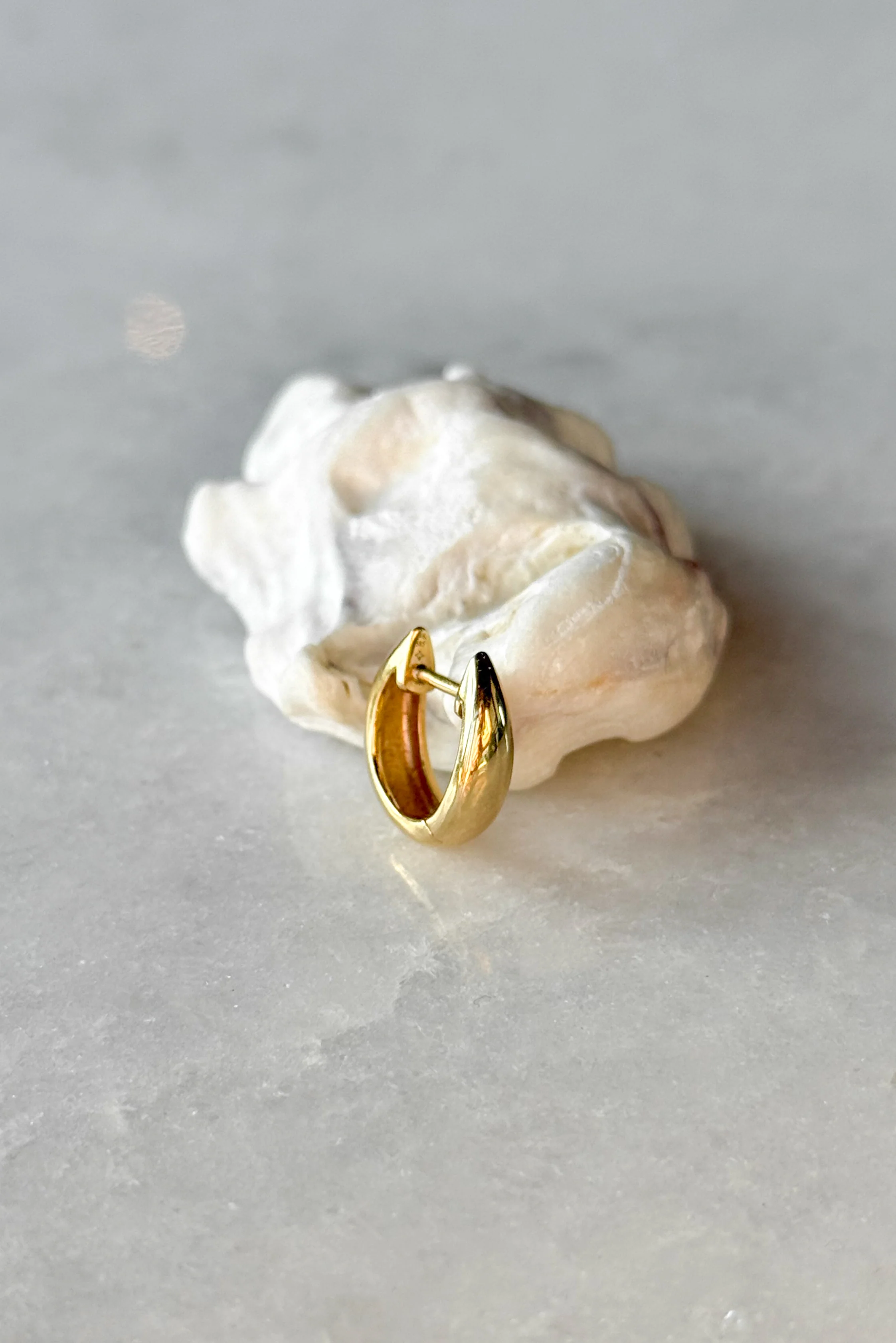 Chunky Graduated Huggie Hoop Earring - Image 5