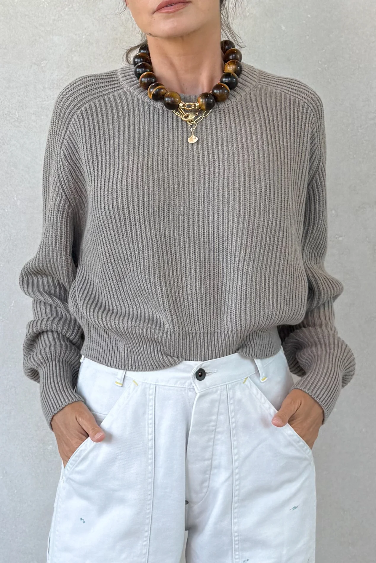 Cotton Cashmere Raglan Sweater - Image 3