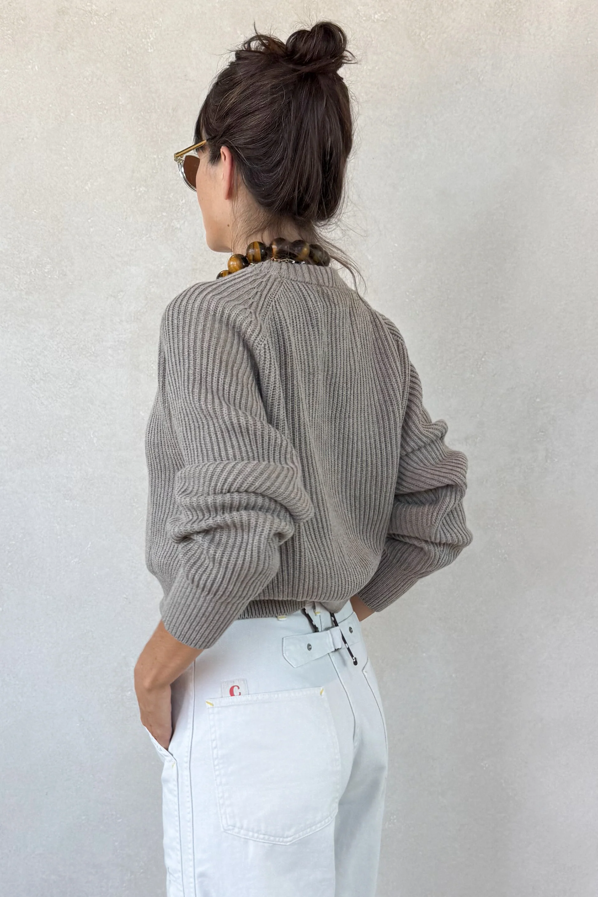 Cotton Cashmere Raglan Sweater - Image 5