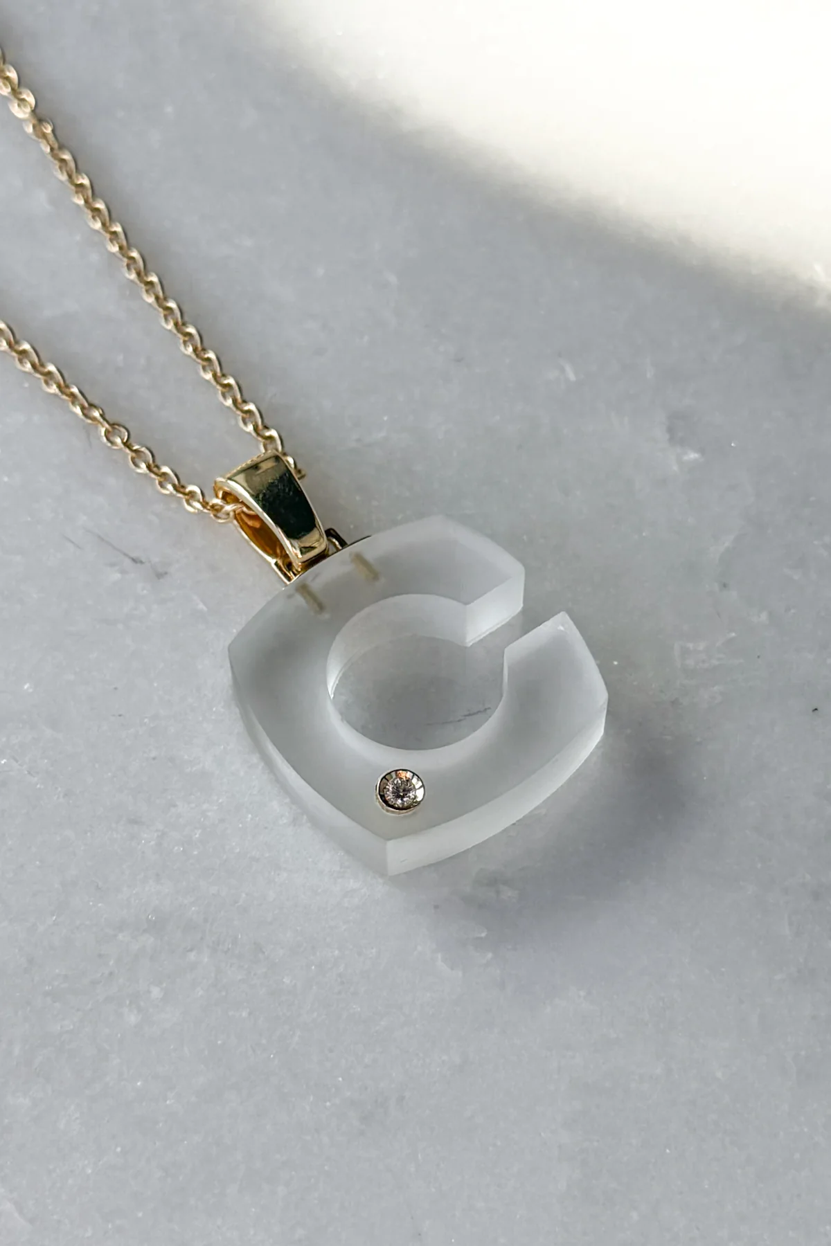 Crystal Splendente "C" Initial Pendant - Image 10