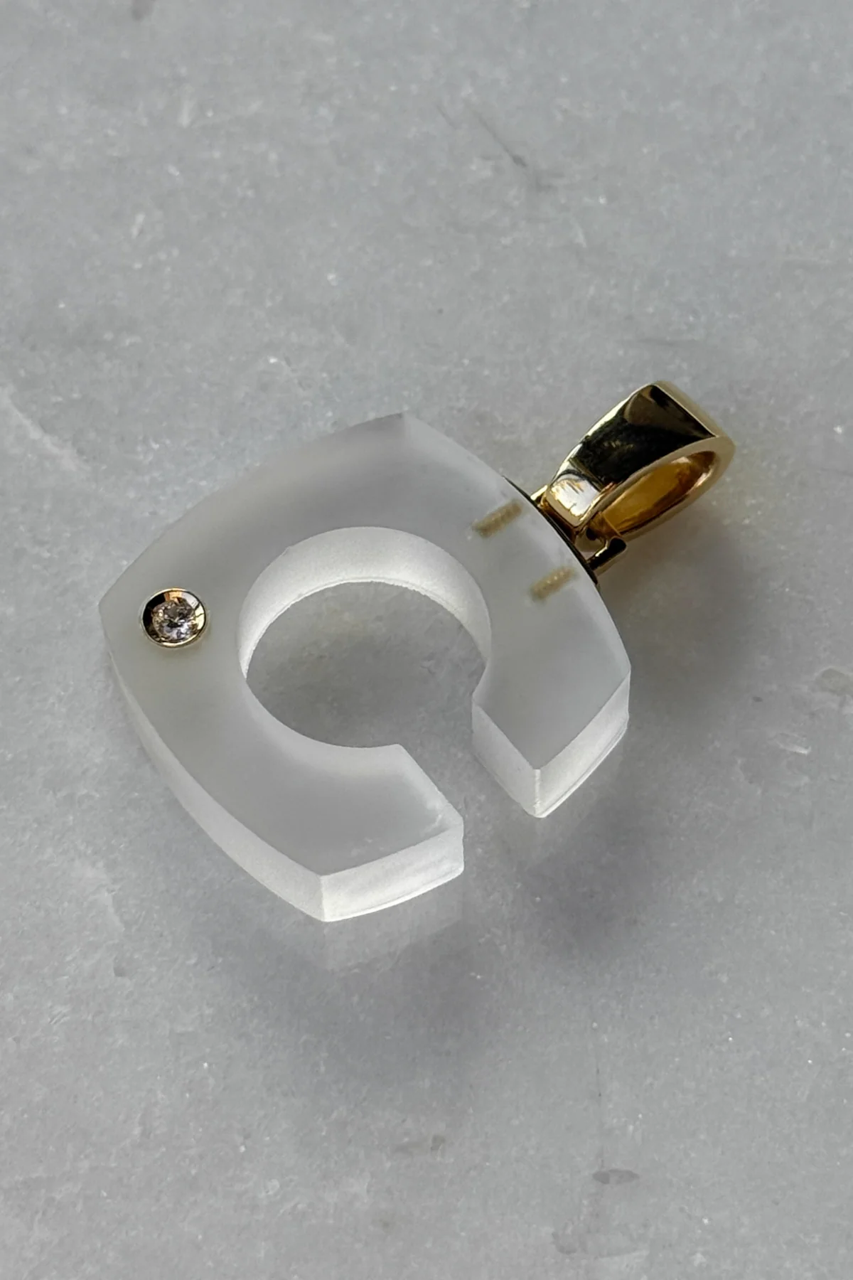 Crystal Splendente "C" Initial Pendant - Image 8