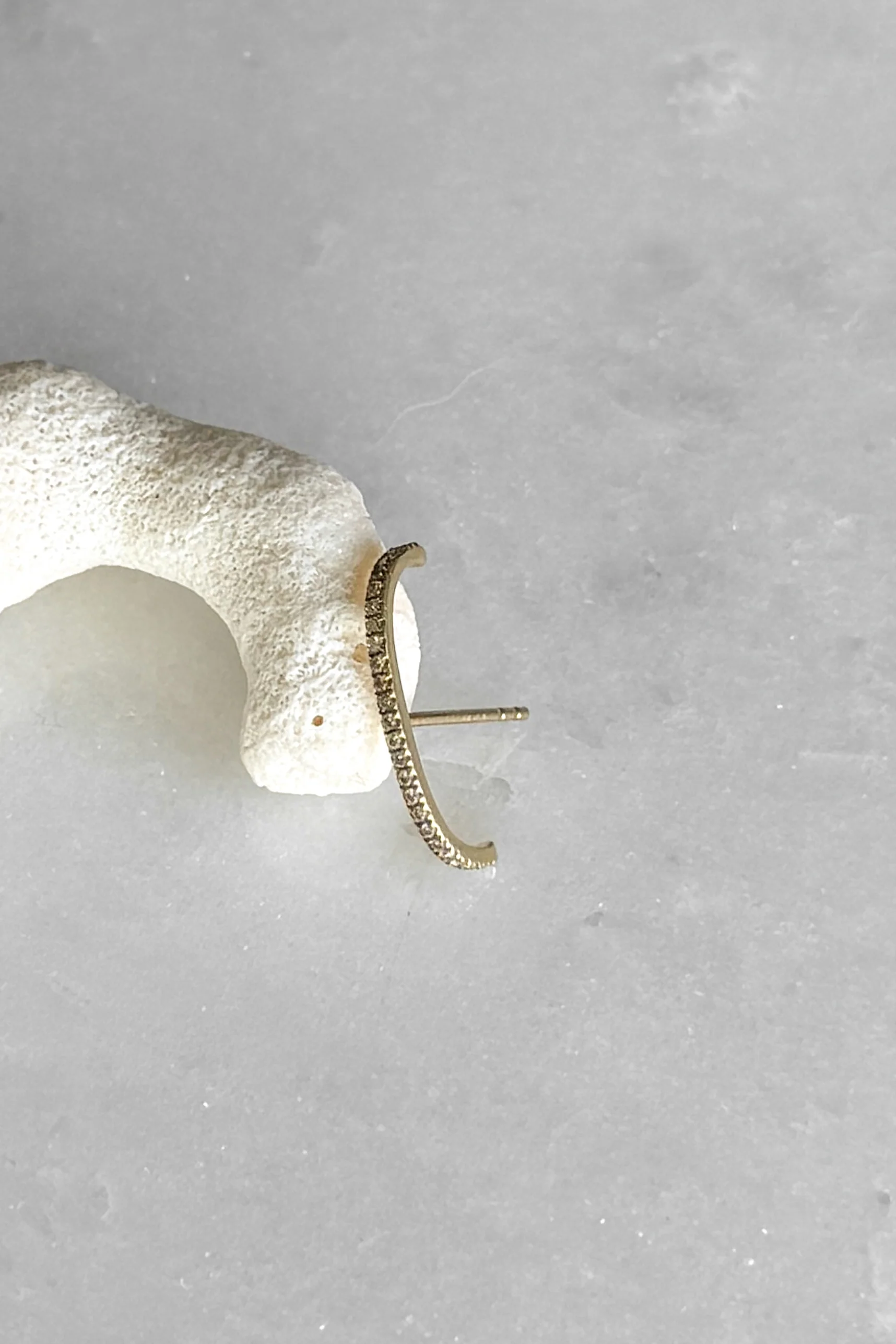Diamond Ear Cuff Stud Earring - Image 5