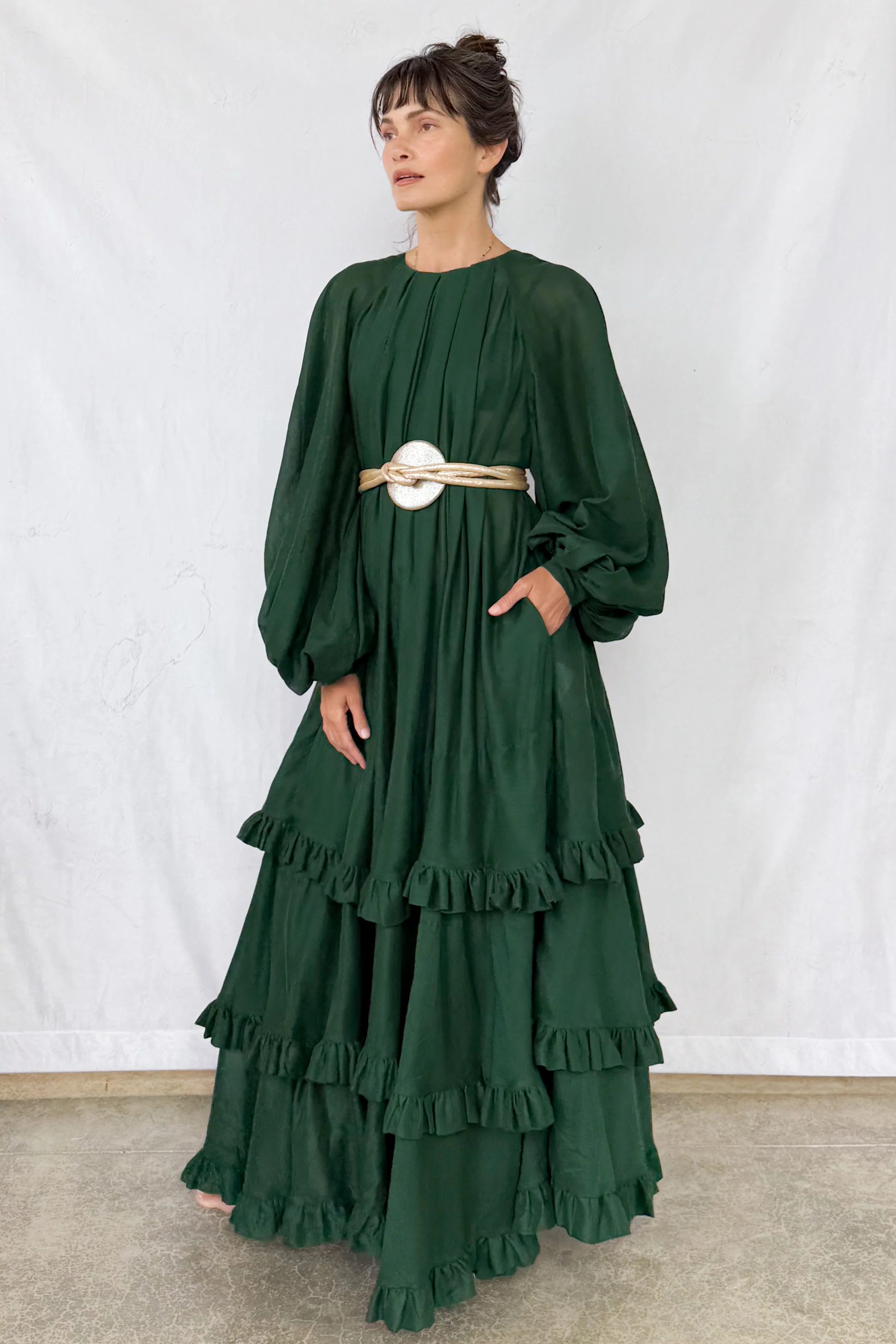 Pine Tiered Touareg Dress - Image 11