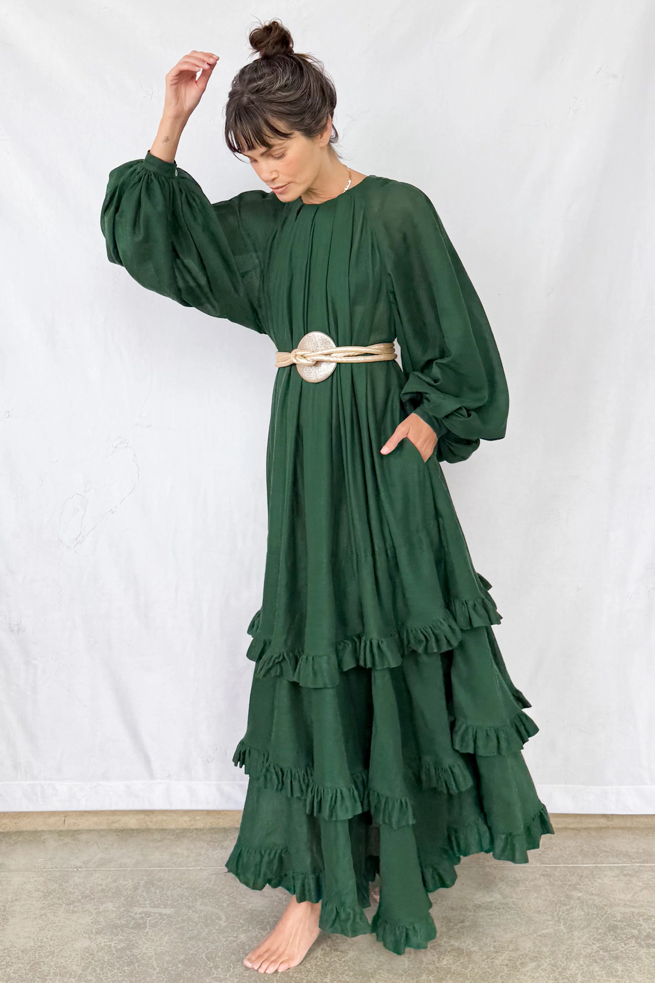 Pine Tiered Touareg Dress - Image 13