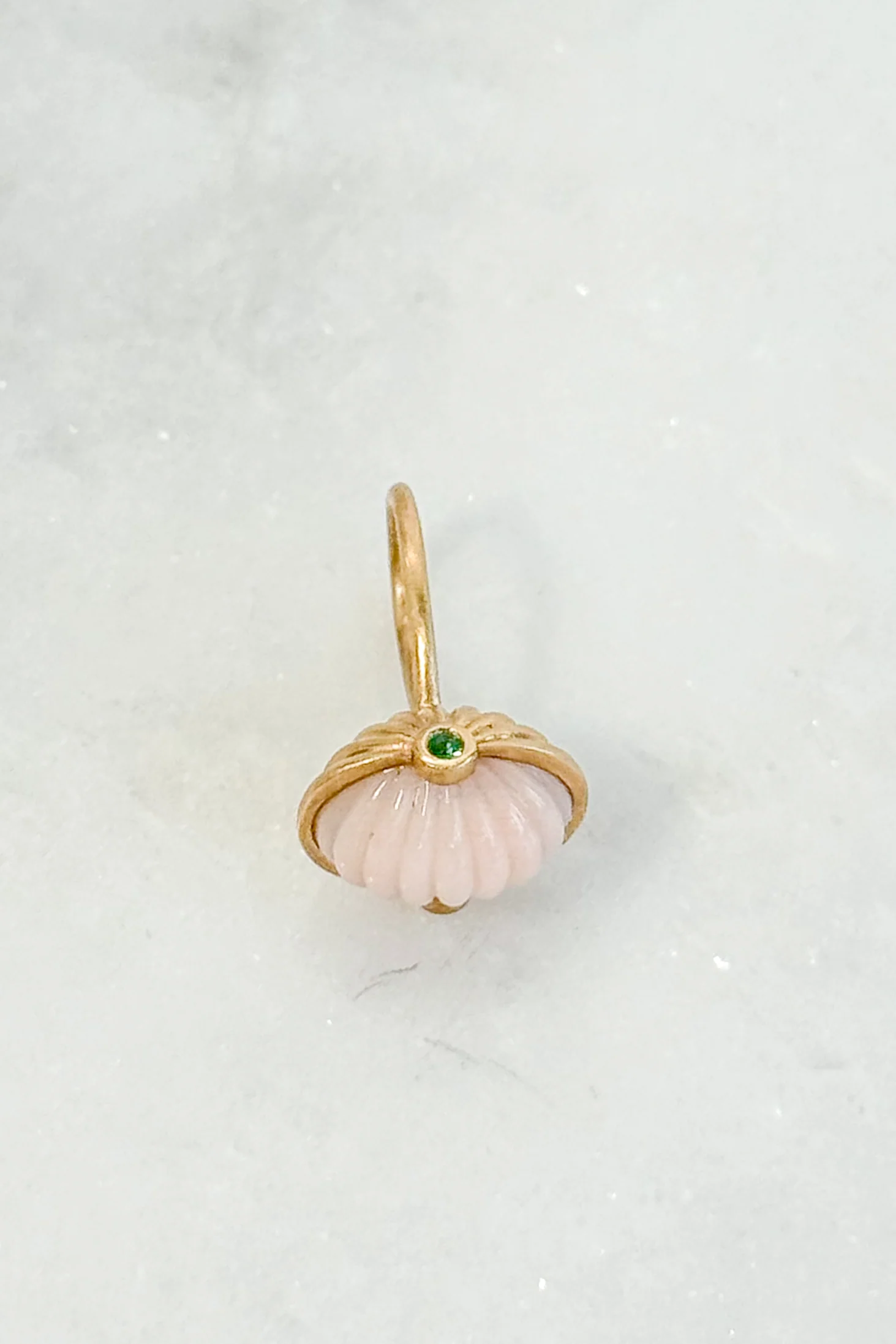 Scallop Emerald Coral Charm - Image 6